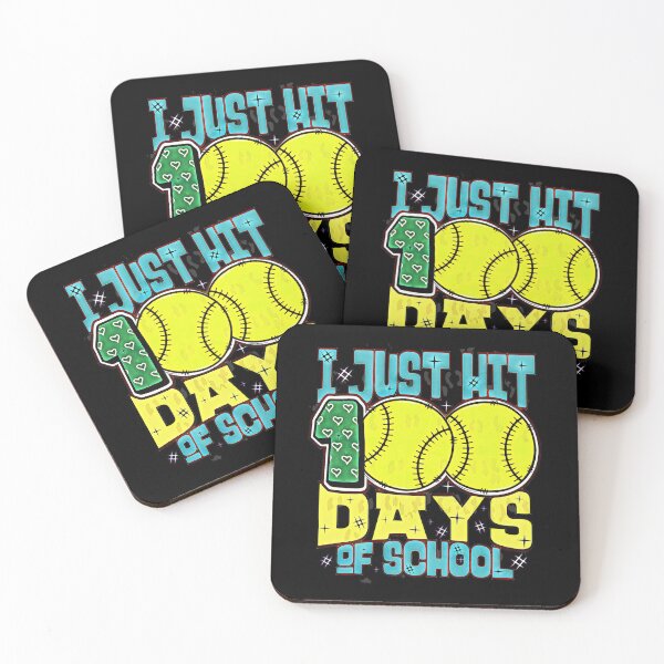 Item preview, I Just Hit 100 Days of School Baseball designed and sold by csoDesign.