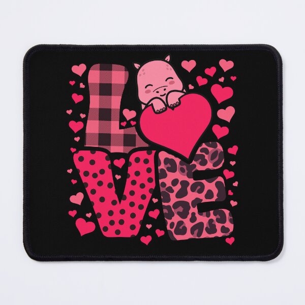 Item preview, Cute Kawaii Valentine Hippopotamus Hippo Love Hearts Valentines Day designed and sold by JokeGysen.
