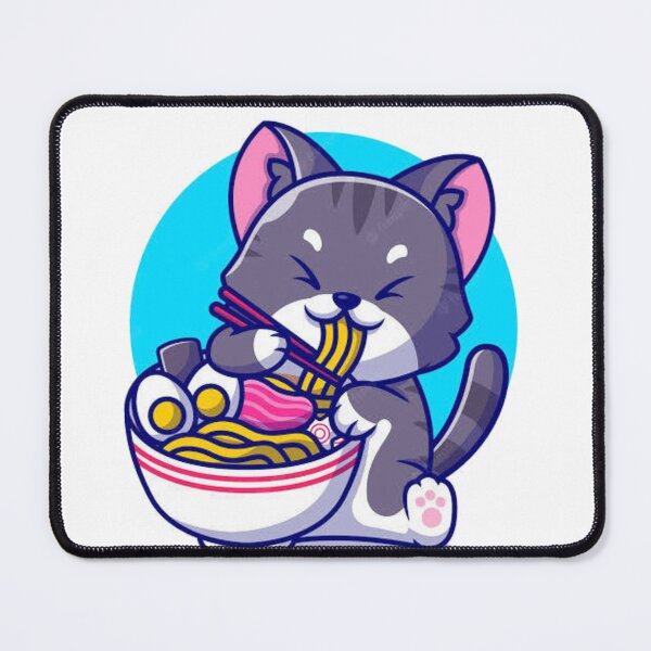 Aperçu de l'œuvre Chat qui mange des spaghettis créée et vendue par Createwithstyle.