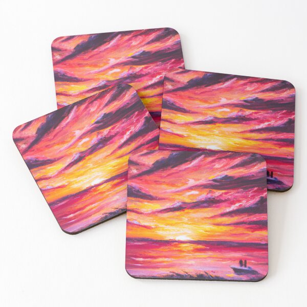 Item preview, "Sunset Serenade: A Couple in a Boat Admiring the Sky" designed and sold by Sparkline.