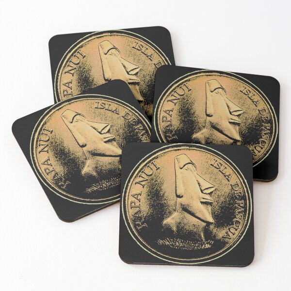 Item preview, Easter Island Head 2000 peso coin yellow designed and sold by Hammered Time.