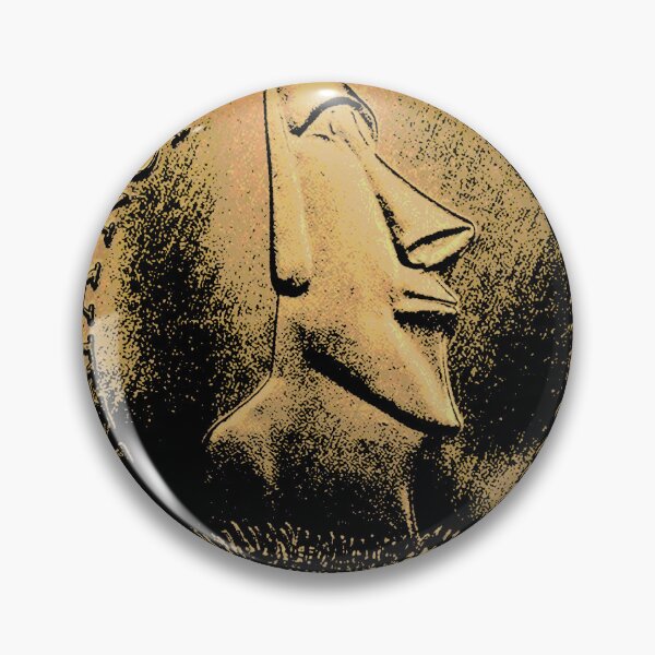 Artikelvorschau, Easter Island Head 2000 peso coin yellow entworfen und verkauft von Hammered Time.