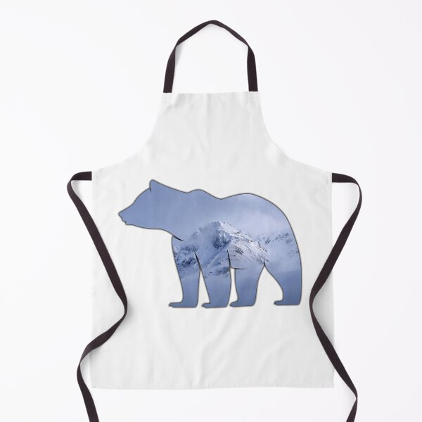 Item preview, Alaska Themed Bear Silhouette - Snowy Mountains designed and sold by hijackhippo.