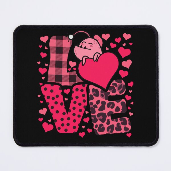 Item preview, Cute Kawaii Valentine Anglerfish Love Hearts Valentines Day designed and sold by JokeGysen.