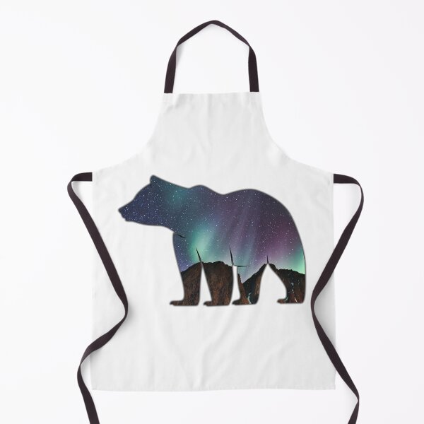 Item preview, Alaska Themed Bear Silhouette - Starry Mountains designed and sold by hijackhippo.