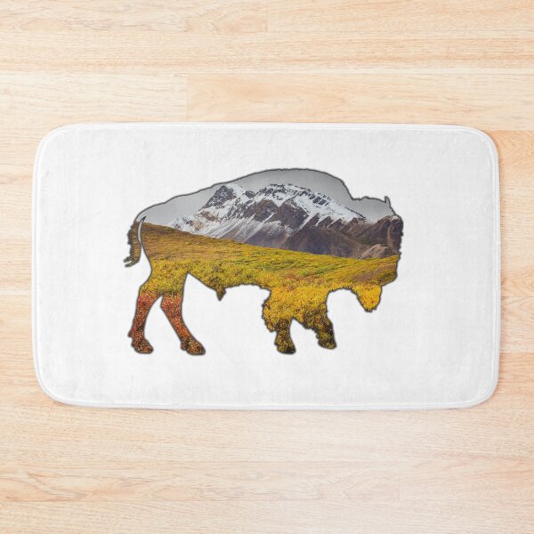 Item preview, Alaska Themed Bison Silhouette - Autumn Mountain designed and sold by hijackhippo.