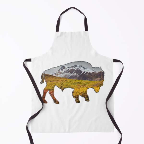 Item preview, Alaska Themed Bison Silhouette - Autumn Mountain designed and sold by hijackhippo.