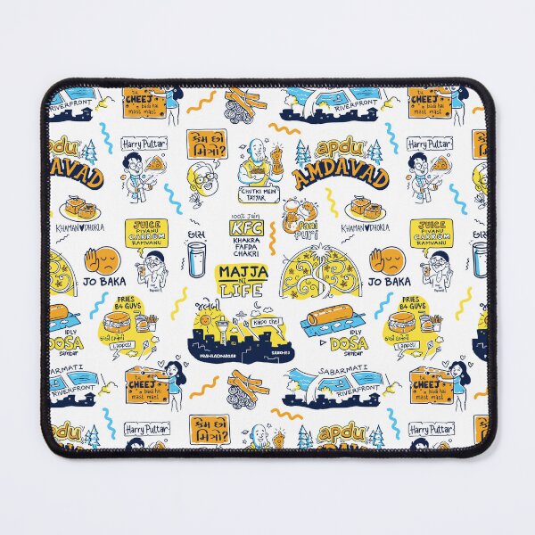 Item preview, Apdu Amdavad Doodle Mashup designed and sold by TOOTIFROOTI merch.