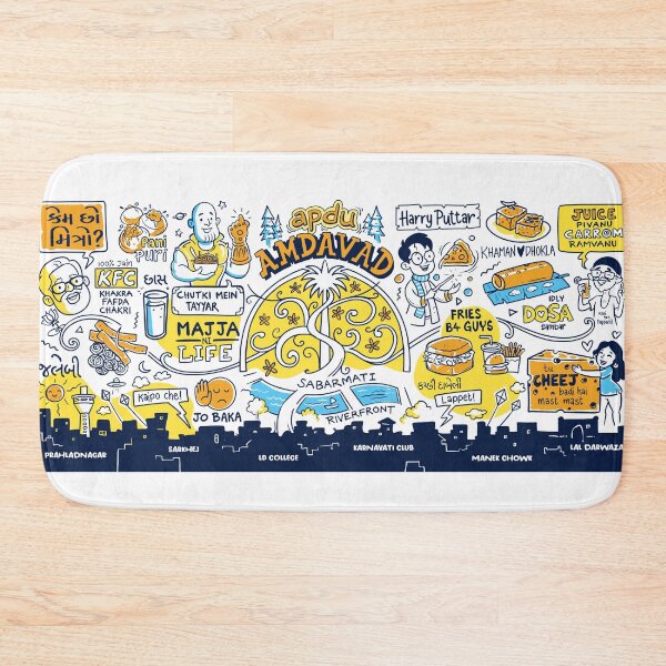 Item preview, Apdu Amdavad Doodle Mashup designed and sold by TOOTIFROOTI merch.
