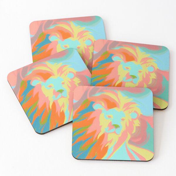 Item preview, a painting of a lion with a blue background, an airbrush painting designed and sold by Onoiko.