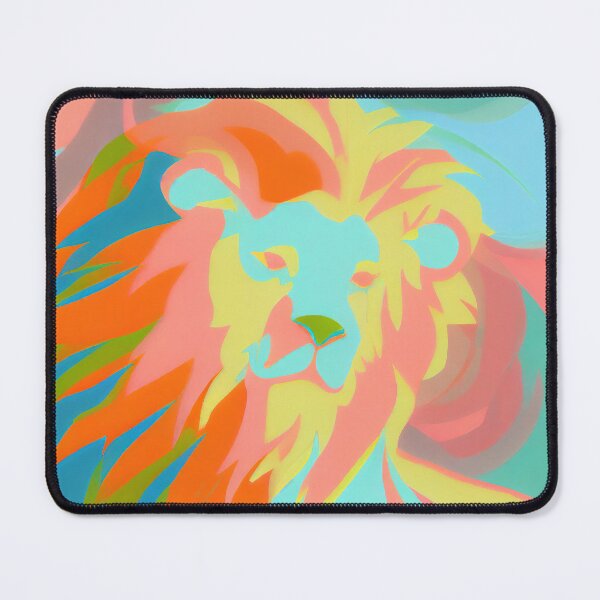 Item preview, a painting of a lion with a blue background, an airbrush painting designed and sold by Onoiko.