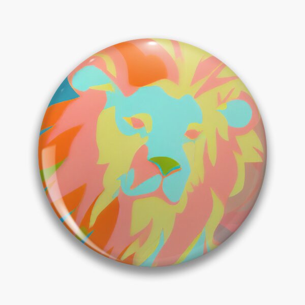 Item preview, a painting of a lion with a blue background, an airbrush painting designed and sold by Onoiko.
