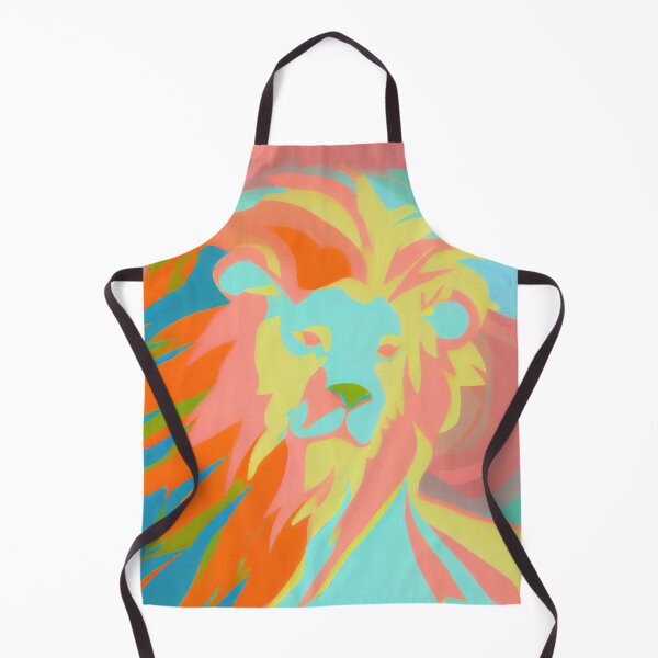 Item preview, a painting of a lion with a blue background, an airbrush painting designed and sold by Onoiko.