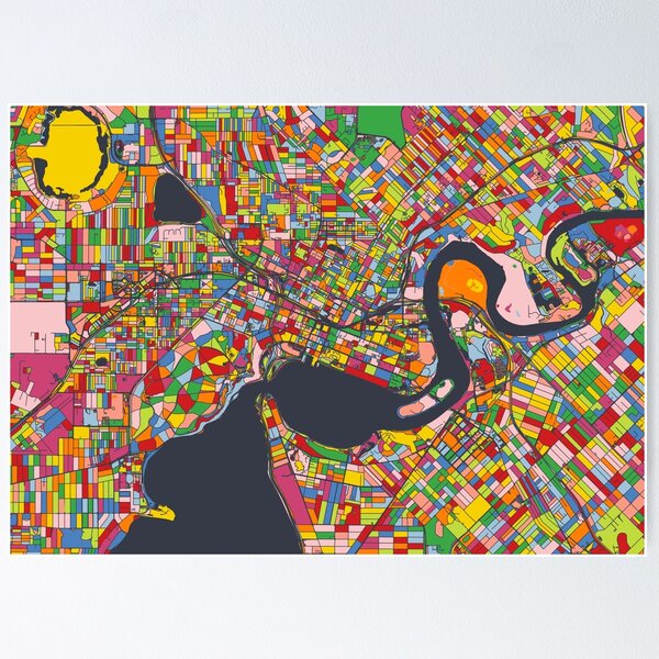 Item preview, Perth Map - Mosaic - 2023 Colors designed and sold by HomeCities.