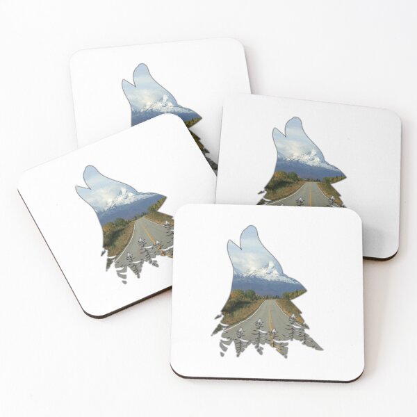 Item preview, Alaska Themed Howling Wolf Silhouette - Winding Road designed and sold by hijackhippo.