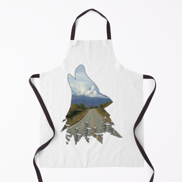 Item preview, Alaska Themed Howling Wolf Silhouette - Winding Road designed and sold by hijackhippo.