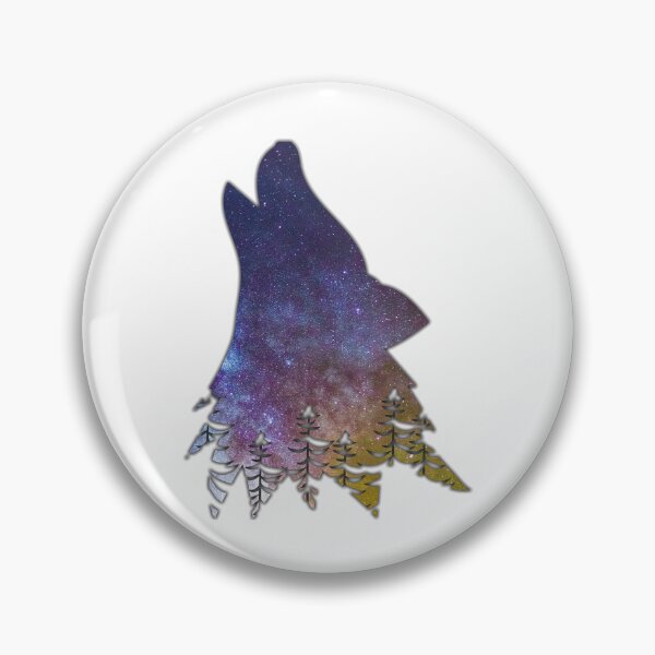 Item preview, Alaska Themed Howling Wolf Silhouette - Starry Sky designed and sold by hijackhippo.