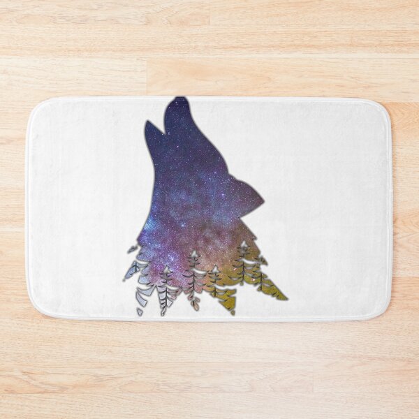 Item preview, Alaska Themed Howling Wolf Silhouette - Starry Sky designed and sold by hijackhippo.