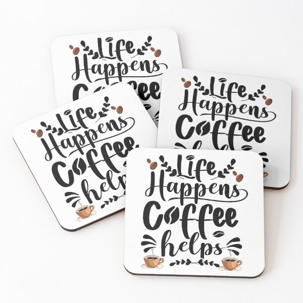 Item preview, Life happens Coffee helps designed and sold by artfartzzz.