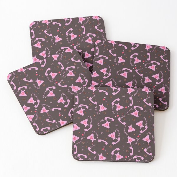 Item preview, pattern with telephones and hearts. designed and sold by burbura.
