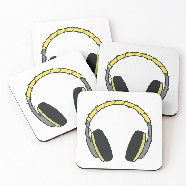 Item preview, Bright Yellow Headphones with Fairy Lights designed and sold by tiggo.