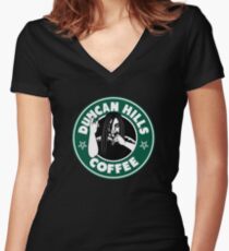 Duncan Hills Coffee Women's Fitted V-Neck T-Shirt
