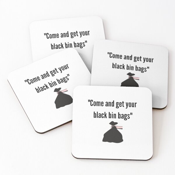 Item preview, Come and Get your Black Bin Bags  designed and sold by LeapingBear.