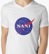 NANI NASA logo Men's V-Neck T-Shirt