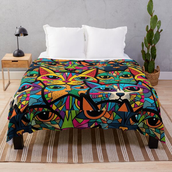 Item preview, Colorful bold cat pattern #6 designed and sold by Christolamber.