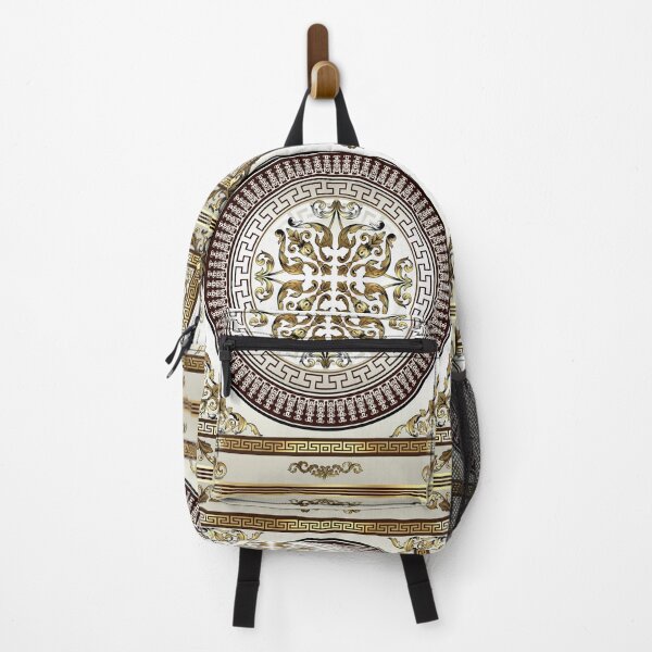 Item preview, Baroque Ornate Cream Gold Brown Greek Key  designed and sold by Yiorgos Designs.