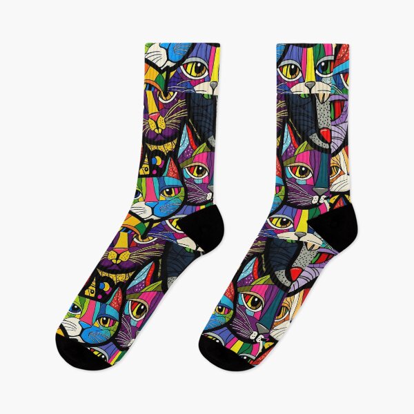 Item preview, Colorful bold cat pattern #7 designed and sold by Christolamber.