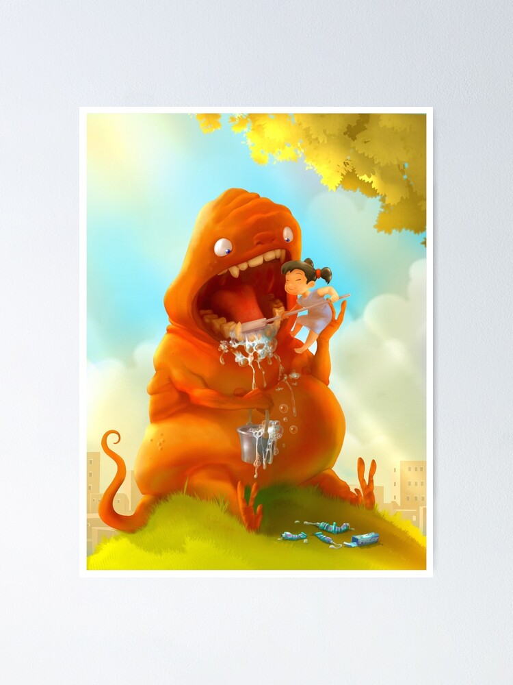 Thumbnail 2 of 3, Poster, Brush Your Teeth! designed and sold by Dan-ka.
