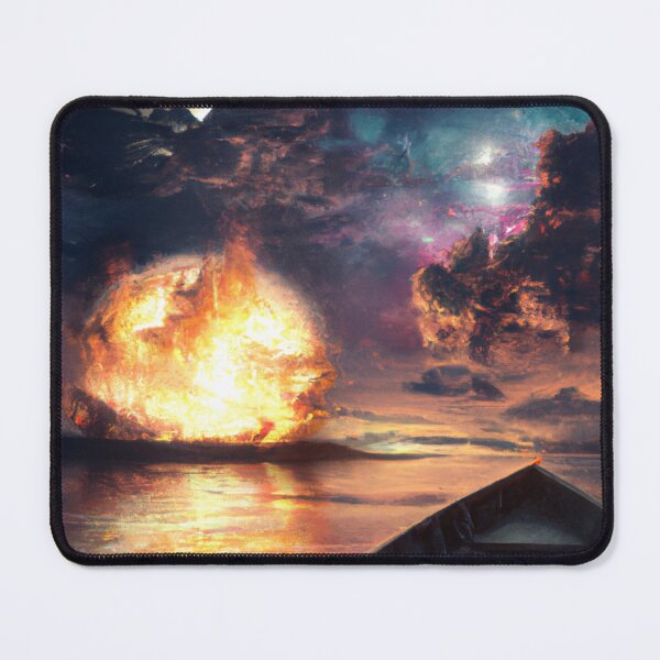 Item preview, Boat Ride Through a Burning Universe - Serene Night on the Cosmic Ocean designed and sold by WBP Mart.