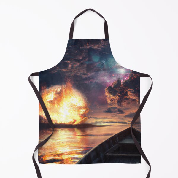 Item preview, Boat Ride Through a Burning Universe - Serene Night on the Cosmic Ocean designed and sold by WBP Mart.