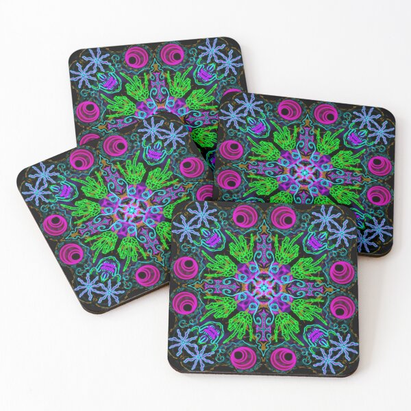 Item preview, Neon Mandala Flower Abstract designed and sold by Chatchot.