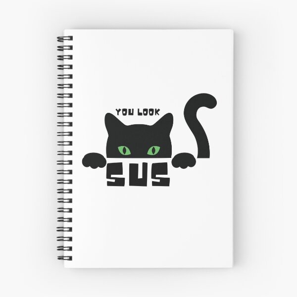 Item preview, You look sus, curious black cat designed and sold by Purrrfect Boss.