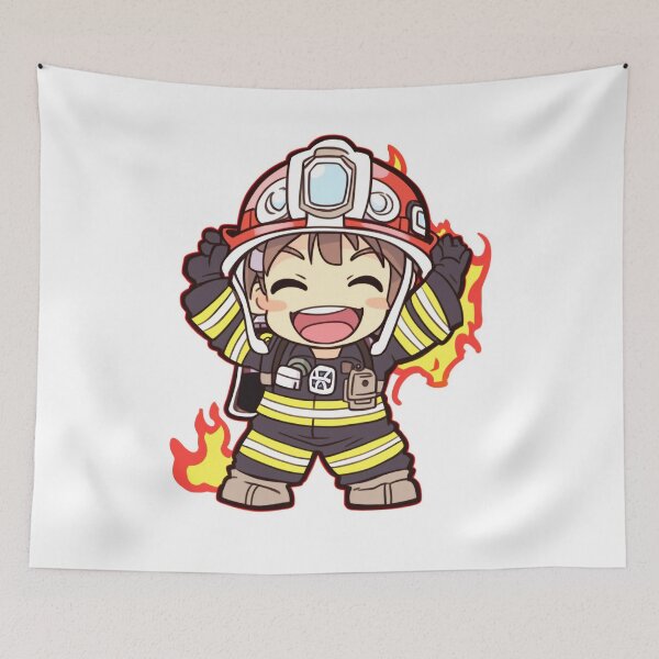 Item preview, Cheerful firefighter fire fighter designed and sold by Schamann.