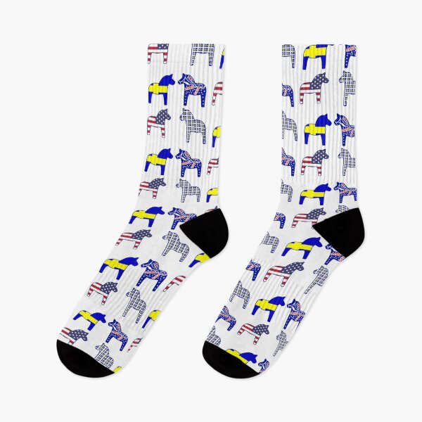 Item preview, Dala Horse Fun American USA and Swedish Flags   designed and sold by funnytshirtemp.