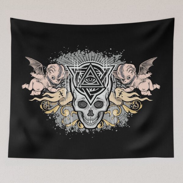 Item preview, grunge skull designed and sold by amid999.