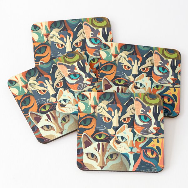 Item preview, Colorful bold cat pattern #10 designed and sold by Christolamber.