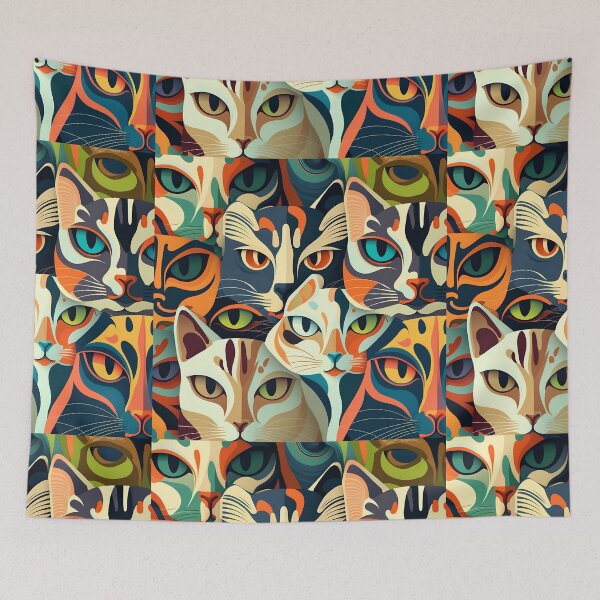 Item preview, Colorful bold cat pattern #10 designed and sold by Christolamber.