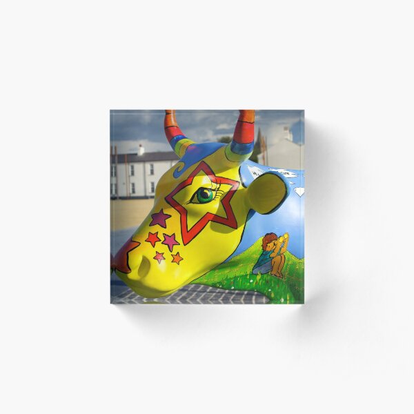 Play Trail - Asperations Cow, Ebrington Acrylic Block