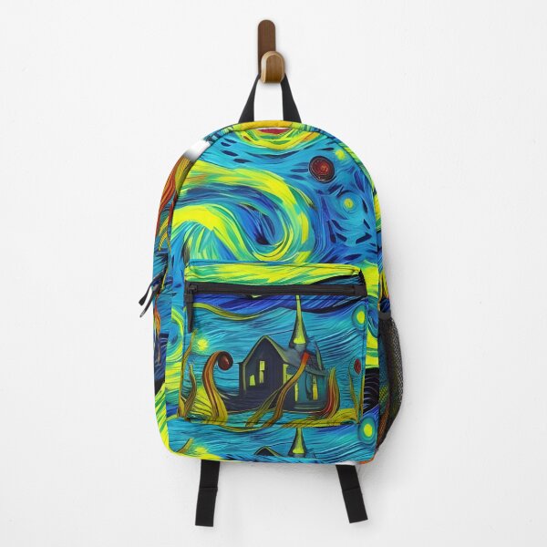 Item preview, Trippy Night Landscape Abstract Rainbow Multi Color Painting designed and sold by theWeppen.