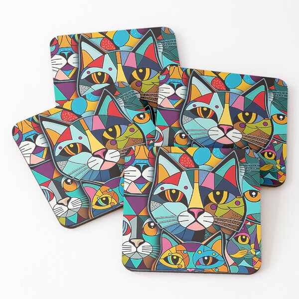 Item preview, Colorful bold cat pattern #11 designed and sold by Christolamber.