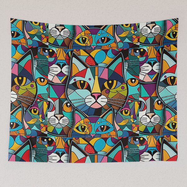 Item preview, Colorful bold cat pattern #11 designed and sold by Christolamber.