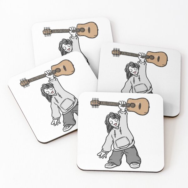 Item preview, Guitar man x hoodie x long hair x rocker designed and sold by Jiparaegi.