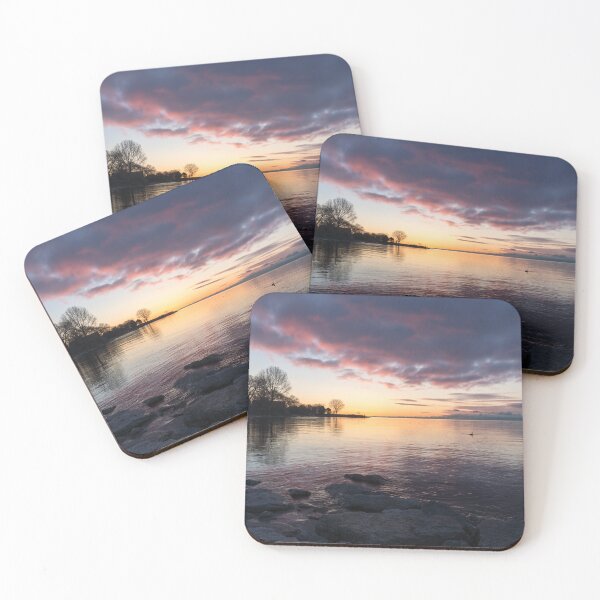 Item preview, Rocky Beginnings - Sunrise at Colonel Samuel Smith Park in Toronto designed and sold by Georgia Mizuleva.