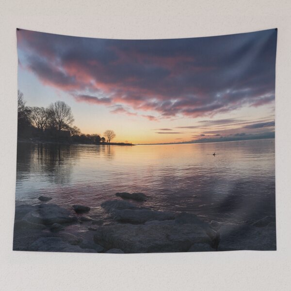 Item preview, Rocky Beginnings - Sunrise at Colonel Samuel Smith Park in Toronto designed and sold by Georgia Mizuleva.