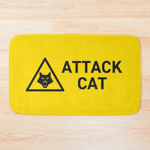 Item preview, Attack Cat Pet Safety Warning Sign designed and sold by VoodooCircus.