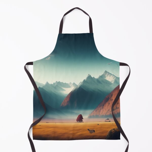 Item preview, Mountain range with strange wildlife | Beautiful Landscapes | Orinal Digital Art designed and sold by ArtworkbyEmmy.